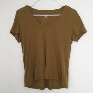 Madewell Alto Scoop Tee in Olive XS
